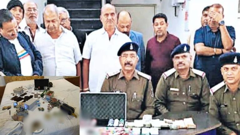 होटल में जुए की महफिल पर पुलिस का छापा...